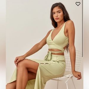 Reformation Jonny 2 piece set in Limon